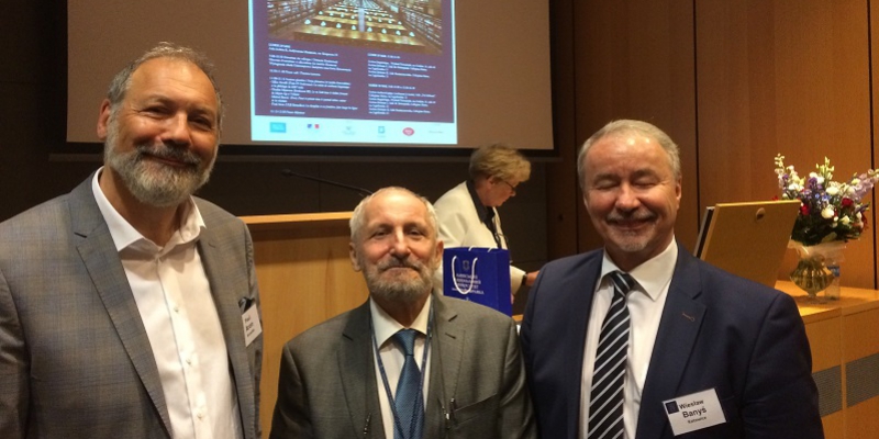 Le professeur Paul Aron (premier à gauche) lors de la conférence à l’Université Jagellonne (c) Délégation Générale Wallonie-Bruxelles à Varsovie