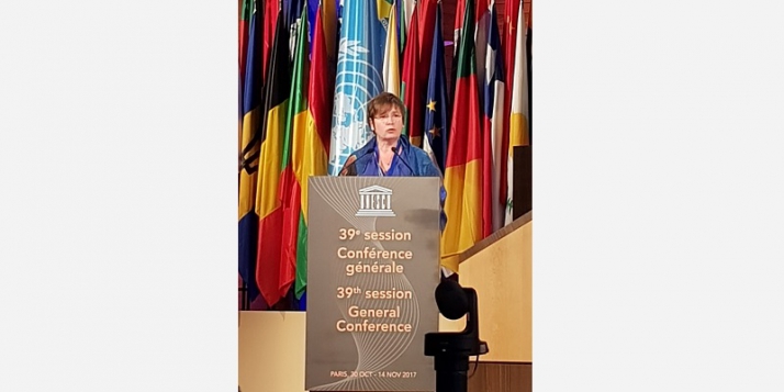 Alda Greoli à la 39ème Conférence générale de l'Unesco (c) DGWBParis