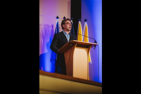 Eric Delecosse, représentant l’Autorité de gestion, lors de l'événement annuel du Programme France-Wallonie-Vlaanderen