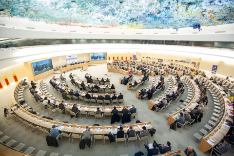 La salle du Palais des Nations à Genève © UN Photo/Elma Okic