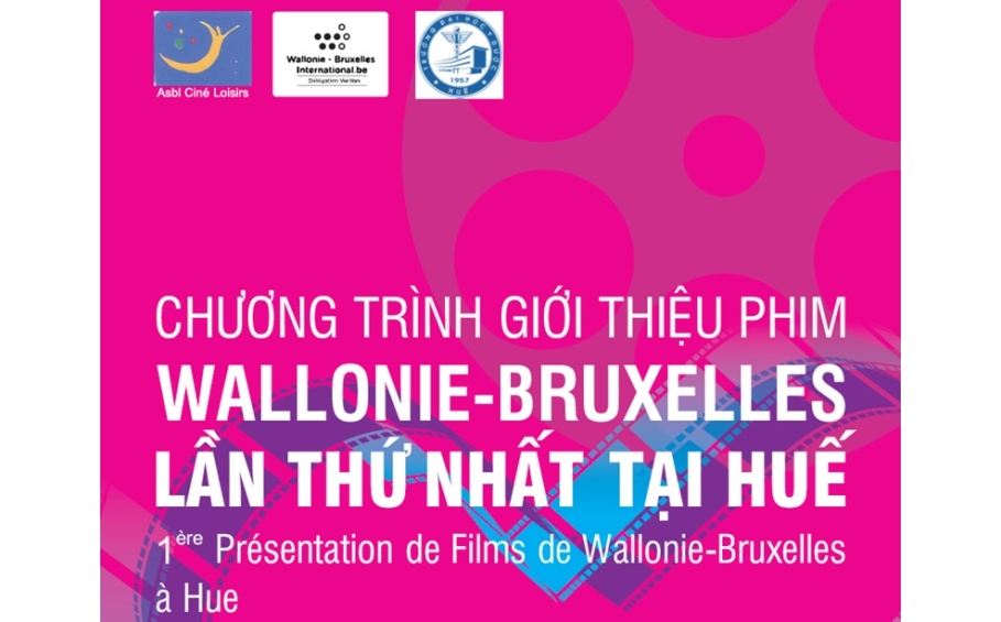 Visuel pour la projection de films de Wallonie-Bruxelles à Hue (Vietnam)