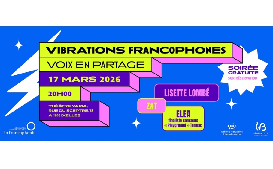 Visuel pour la Soirée de la Francophonie : "Vibrations francophones – Voix en partage"