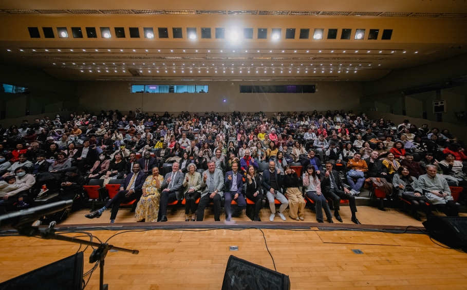 Public réuni au Taipei Performance Hall à Taipei pour la soirée musicale de lancement du Mois de la Francophonie 2026 à Taïwan organisée par AWEX et WBI