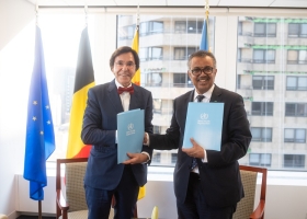 le Ministre-Président de Wallonie, Elio Di Rupo et le Directeur-général de l’OMS, le Dr. Tedros Adhanom Ghebreyesus