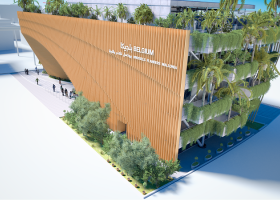 L'arche verte, le pavillon belge à Expo 2020 Dubaï (c) BelExpo