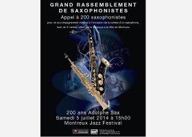 L'affiche pour le Grand rassemblement de saxophonistes