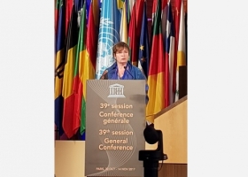 Alda Greoli à la 39ème Conférence générale de l'Unesco