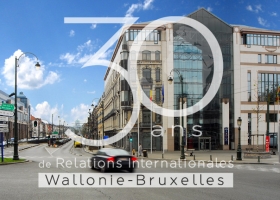 Le bâtiment de WBI, installé Place Sainctelette, à Bruxelles