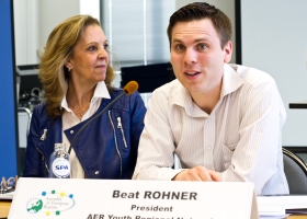 Beat ROHNER, Président du Réseau des Jeunes, et Michèle SABBAN, Présidente de l’ARE et Vice-présidente du Conseil régional d’Ile-de-France