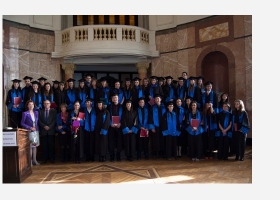 Remise des diplômes à l'Université de Sofia, le 20 mars 2015