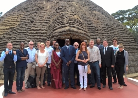 La délégation au Palais royal de Nyanza