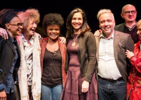 Anne Lenoir, Directrice du Centre Wallonie-Bruxelles, Renette Désir, Fabian Fiorini, Fabienne Reuter, Déléguée générale Wallonie-Bruxelles