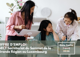 Visuel pour l'offre d'emploi : Le GECT Secrétariat du Sommet de la Grande Région recrute un.e secrétaire/assistant.e administratif.ve et communication
