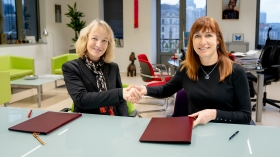 Sabine Schmitz, Directrice du BELZ, Pascale Delcomminette, Administratrice générale de WBI (c) J. Van Belle - WBI