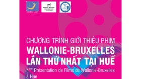 Visuel pour la projection de films de Wallonie-Bruxelles à Hue (Vietnam)