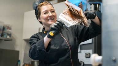 Photo de Mélanie, fondatrice de la chocolatière