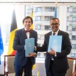 le Ministre-Président de Wallonie, Elio Di Rupo et le Directeur-général de l’OMS, le Dr. Tedros Adhanom Ghebreyesus