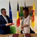 SE M. Pavel Klucký, Ambassadeur de la République tchèque à Bruxelles, et Mme Pascale Delcomminette, Administratrice générale de WBI, ont signé un cadre de travail entre la République tchèque et Wallonie-Bruxelles