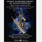 L'affiche pour le Grand rassemblement de saxophonistes