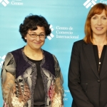 Madame Arancha González, Directrice exécutive du Centre du Commerce International  (ITC) et Madame Pascale Delcomminette, Administratrice générale de WBI et de l'AWEX