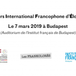 Concours International Francophone d’Éloquence 2019