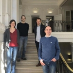 Catherine Linard, Benoît Muylkens, Damien Copeau et Nicolas Gillet constituent l’équipe qui a mis au point la nouvelle technique de diagnostic © UNamur