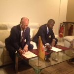 Rudy Demotte, Ministre-Président de la Fédération Wallonie-Bruxelles et Mohammad Boun Abdallah Dionne, Premier ministre sénégalais