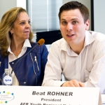 Beat ROHNER, Président du Réseau des Jeunes, et Michèle SABBAN, Présidente de l’ARE et Vice-présidente du Conseil régional d’Ile-de-France