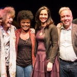 Anne Lenoir, Directrice du Centre Wallonie-Bruxelles, Renette Désir, Fabian Fiorini, Fabienne Reuter, Déléguée générale Wallonie-Bruxelles