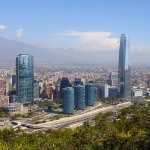 Prise de vue de la ville de Santiago du Chili