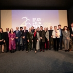 Les autorités diplomatiques et culturelles présentes lors de l'inauguration. Sixième de gauche à droite, Mme Emmanuelle Dienga. Au centre, la ministre de la culture Carolina Arredondo (c) DR